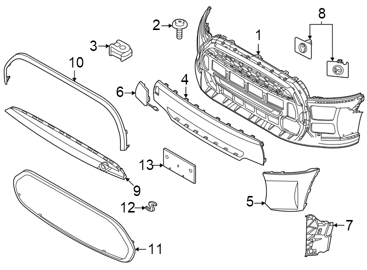 7Front bumper & grille. Bumper & components.https://images.simplepart.com/images/parts/motor/fullsize/1974007.png