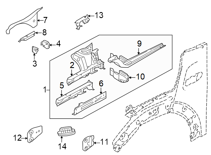 10Fender. Structural components & rails.https://images.simplepart.com/images/parts/motor/fullsize/1974120.png