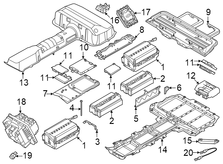 18Battery & mounting. High voltage.https://images.simplepart.com/images/parts/motor/fullsize/1974130.png