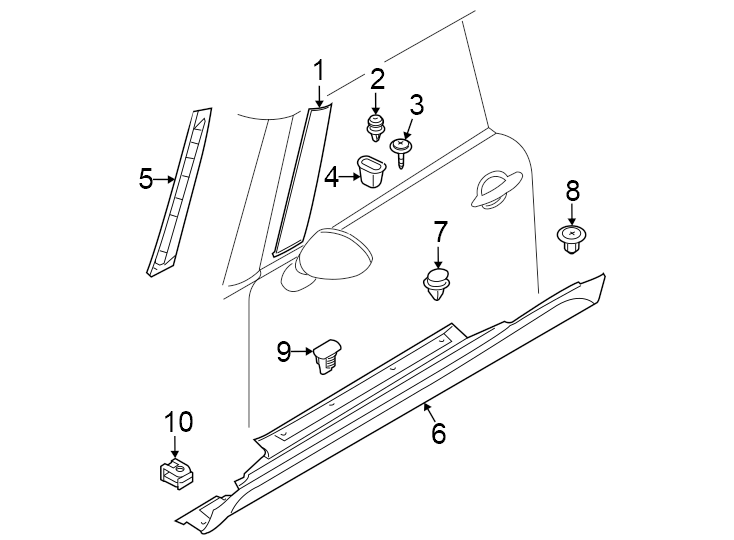 6Pillars. Rocker & floor. Exterior trim.https://images.simplepart.com/images/parts/motor/fullsize/1974440.png