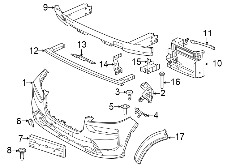 15Front bumper & grille. Bumper & components.https://images.simplepart.com/images/parts/motor/fullsize/1975011.png