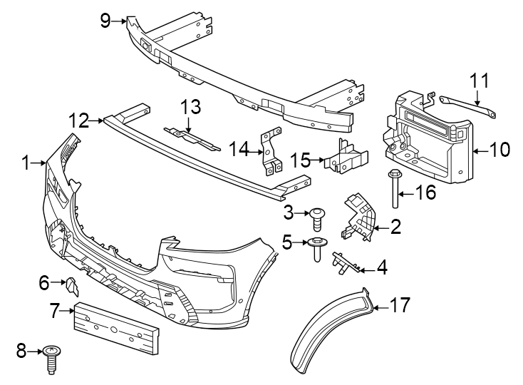 15Front bumper & grille. Bumper & components.https://images.simplepart.com/images/parts/motor/fullsize/1975026.png