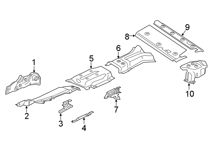 7Exhaust system. Front bumper & grille. Heat shields.https://images.simplepart.com/images/parts/motor/fullsize/1975365.png