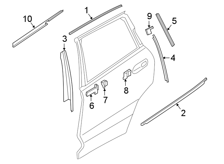 6REAR DOOR. EXTERIOR TRIM.https://images.simplepart.com/images/parts/motor/fullsize/1975765.png