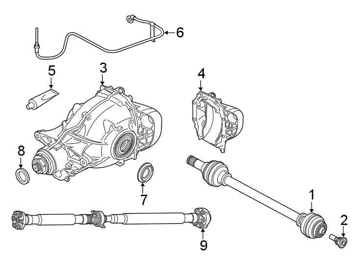 Rear suspension. Axle & differential.