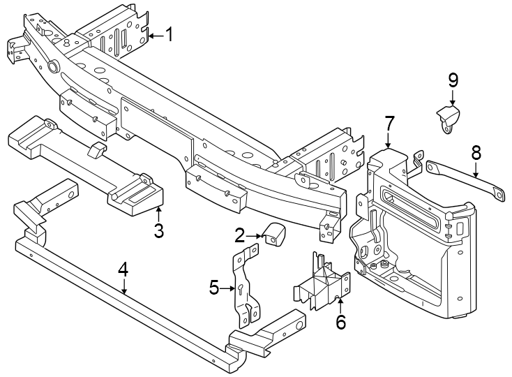 5Front bumper & grille. Bumper & components.https://images.simplepart.com/images/parts/motor/fullsize/1976010.png