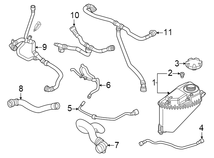 7Engine side. Inner radiator. Tank side. To charge air cooler. To electric pump. To radiator.https://images.simplepart.com/images/parts/motor/fullsize/1976075.png