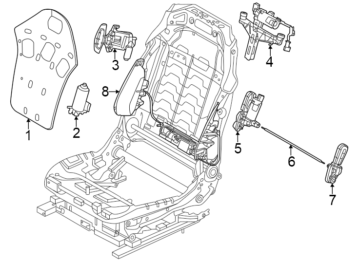 3Backrest adjust. Seat back electrical components. Upper back adjust. Vertical adjust. Width adjust.https://images.simplepart.com/images/parts/motor/fullsize/1976530.png