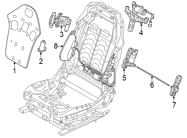 3Backrest adjust. Seat back electrical components. Upper back adjust. Vertical adjust. Width adjust.https://images.simplepart.com/images/parts/motor/fullsize/1976540.png