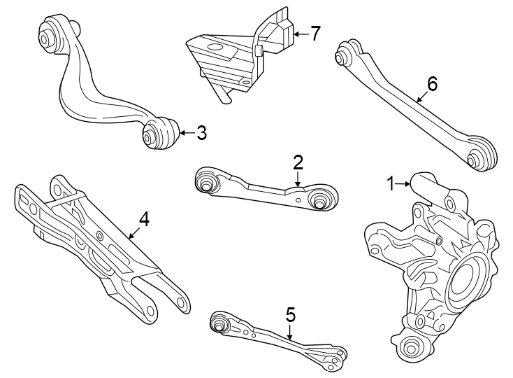 Rear suspension. Suspension components.