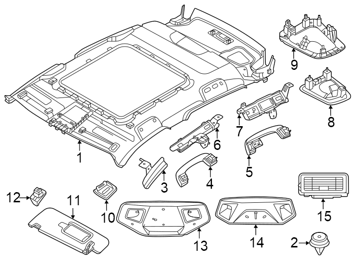 14Front. Microphone. Oyster. Rear. W/PANORAMIC roof.https://images.simplepart.com/images/parts/motor/fullsize/1977426.png