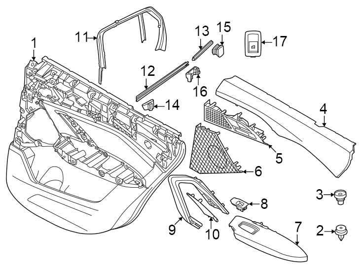 17Inner. Mocha. Outer. Oyster. W/HARMAN Kardon. W/LUXURY panel. W/O Harman Kardon. W/O Luxury panel.https://images.simplepart.com/images/parts/motor/fullsize/1977511.png