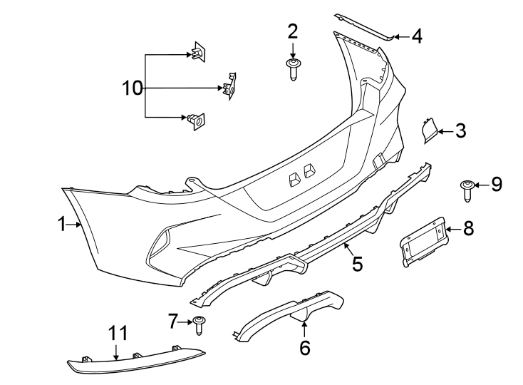 1Rear bumper. Bumper & components.https://images.simplepart.com/images/parts/motor/fullsize/1978782.png