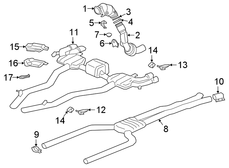 1Exhaust system. Quarter panel. Exhaust components.https://images.simplepart.com/images/parts/motor/fullsize/1979282.png