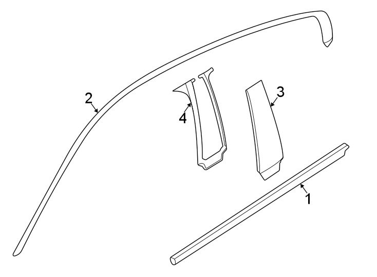 1Front door. Exterior trim.https://images.simplepart.com/images/parts/motor/fullsize/1979555.png