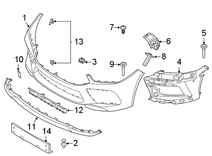 4Front bumper & grille. Bumper & components.https://images.simplepart.com/images/parts/motor/fullsize/1979860.png