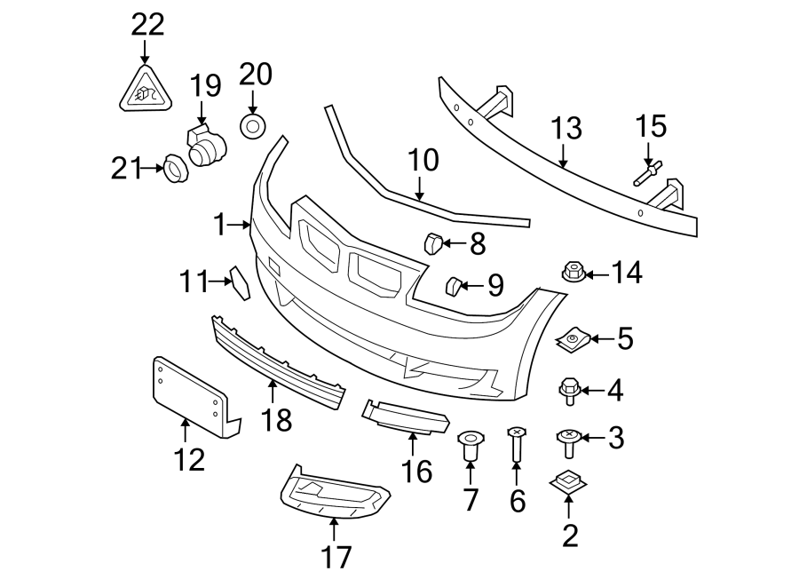 22FRONT BUMPER & GRILLE. BUMPER & COMPONENTS.https://images.simplepart.com/images/parts/motor/fullsize/1980005.png