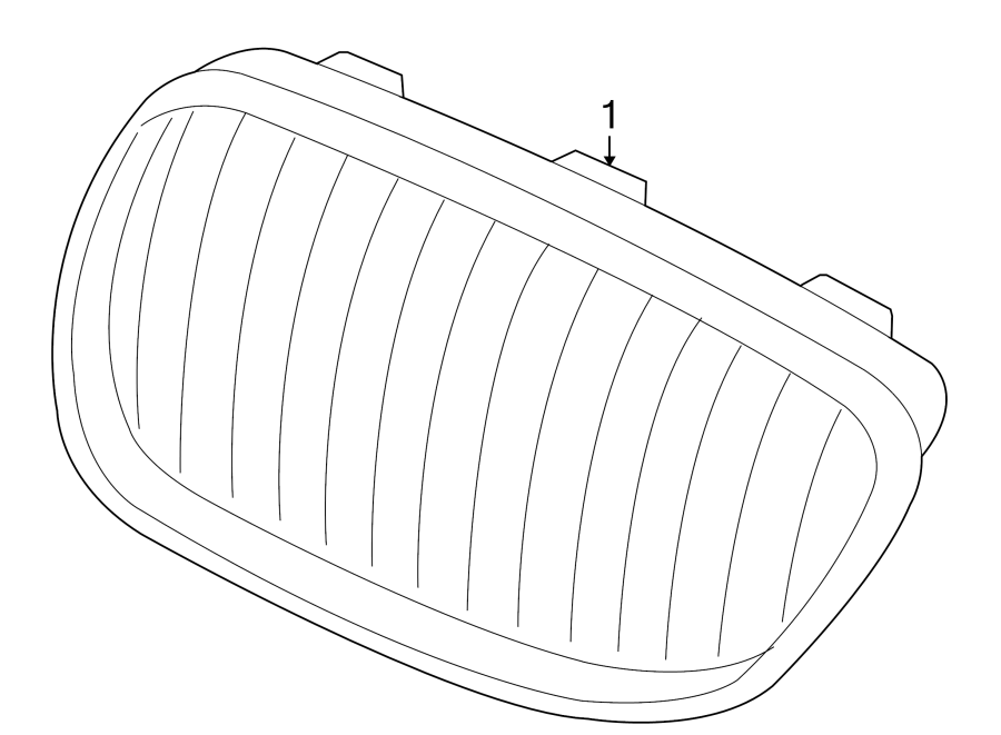 1FRONT BUMPER & GRILLE. GRILLE & COMPONENTS.https://images.simplepart.com/images/parts/motor/fullsize/1980012.png