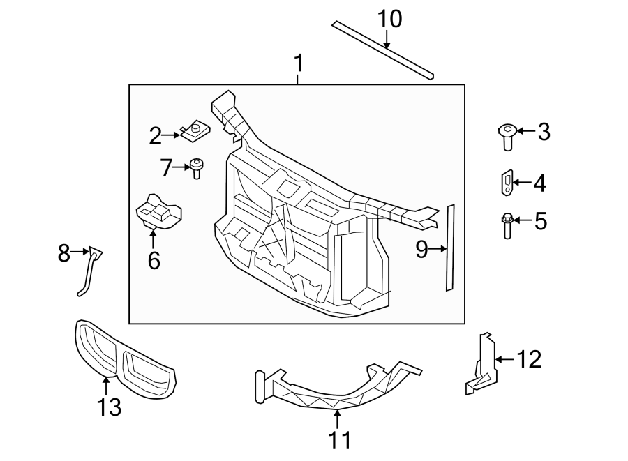 RADIATOR SUPPORT.