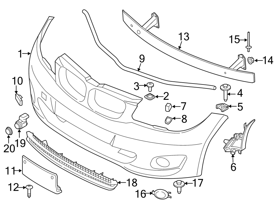 17FRONT BUMPER & GRILLE. BUMPER & COMPONENTS.https://images.simplepart.com/images/parts/motor/fullsize/1981005.png