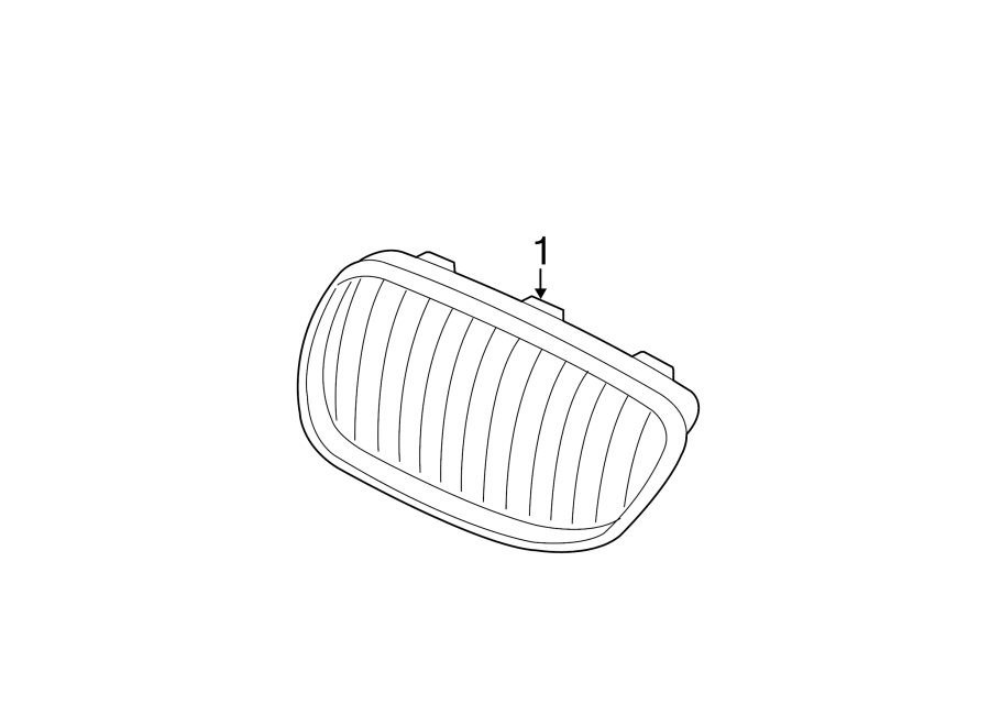 1FRONT BUMPER & GRILLE. GRILLE & COMPONENTS.https://images.simplepart.com/images/parts/motor/fullsize/1981015.png