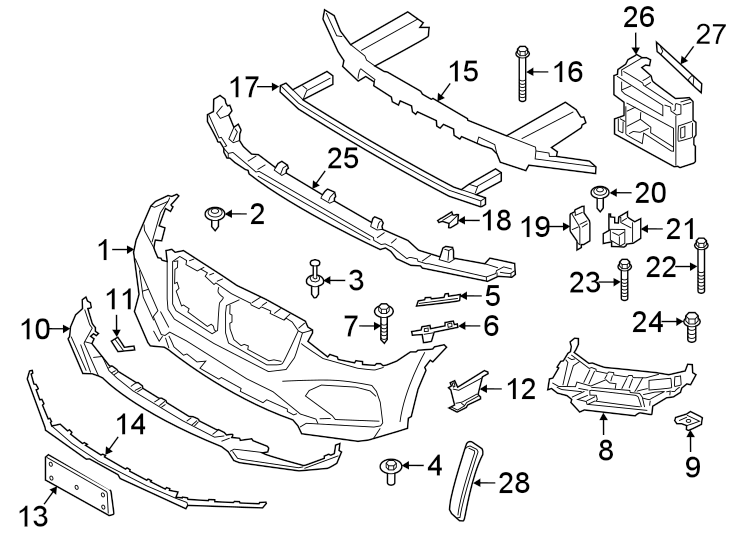 6FRONT BUMPER & GRILLE. BUMPER & COMPONENTS.https://images.simplepart.com/images/parts/motor/fullsize/1984005.png