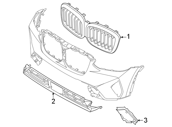 3Front bumper & grille. Grille & components.https://images.simplepart.com/images/parts/motor/fullsize/1984012.png