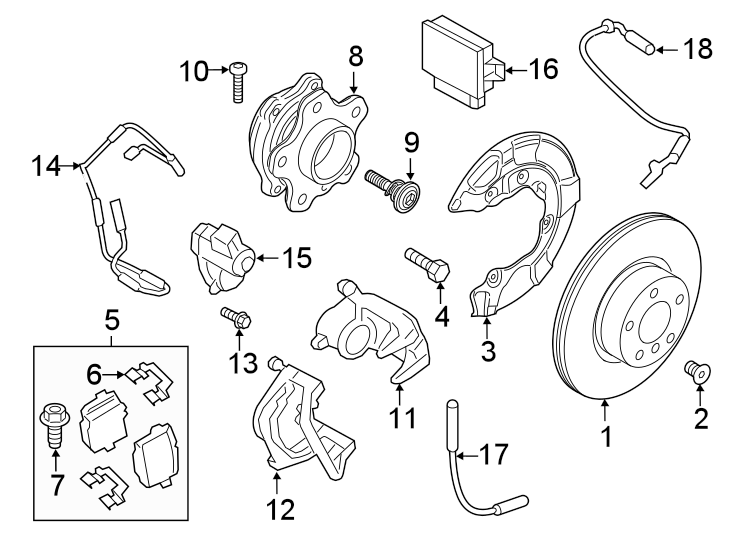 REAR SUSPENSION. BRAKE COMPONENTS.