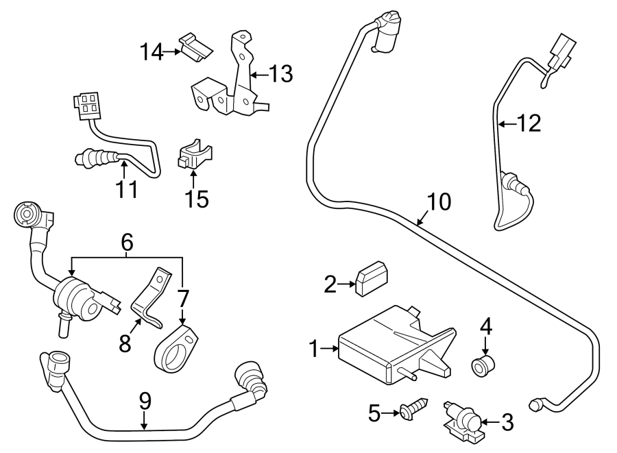 8Emission system. Rear body & floor. Emission components.https://images.simplepart.com/images/parts/motor/fullsize/1986325.png