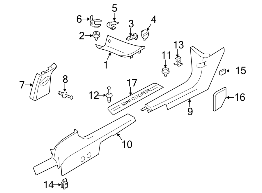 17PILLARS. ROCKER & FLOOR. INTERIOR TRIM.https://images.simplepart.com/images/parts/motor/fullsize/1986597.png