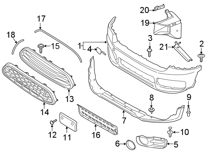 10Front bumper & grille. Bumper & components.https://images.simplepart.com/images/parts/motor/fullsize/1987011.png