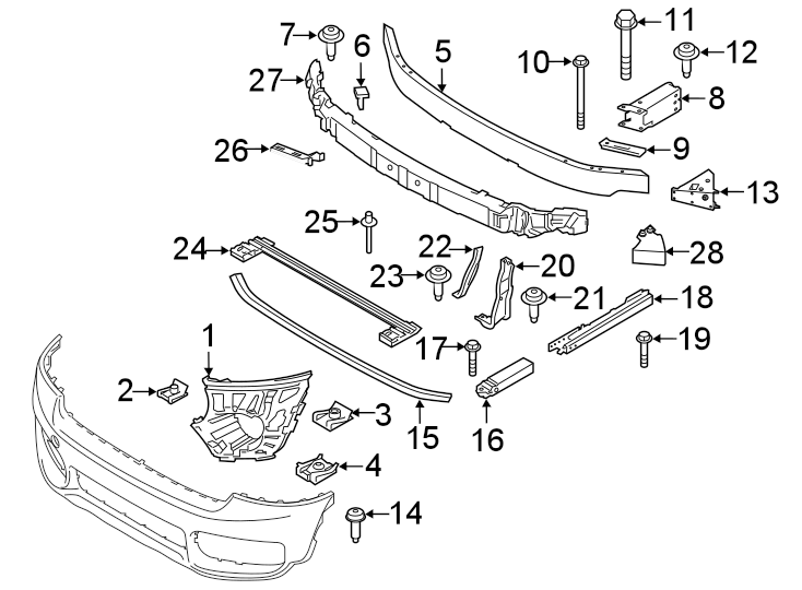 14Front bumper & grille. Bumper & components.https://images.simplepart.com/images/parts/motor/fullsize/1987013.png