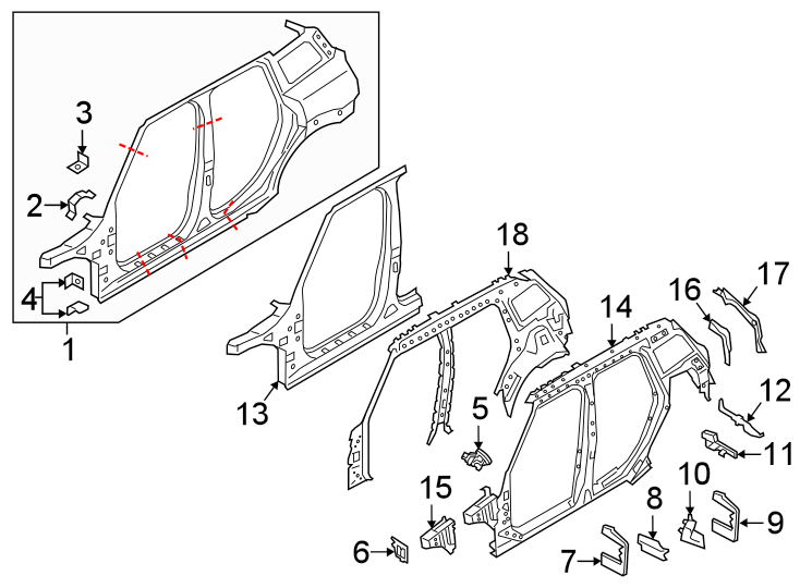 6PILLARS. ROCKER & FLOOR. UNISIDE.https://images.simplepart.com/images/parts/motor/fullsize/1987440.png