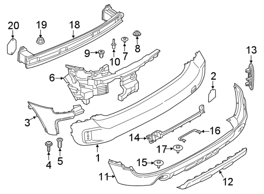 9REAR BUMPER. BUMPER & COMPONENTS.https://images.simplepart.com/images/parts/motor/fullsize/1987590.png