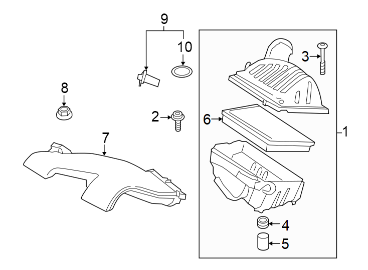 1Engine / transaxle. Air intake.https://images.simplepart.com/images/parts/motor/fullsize/1987630.png