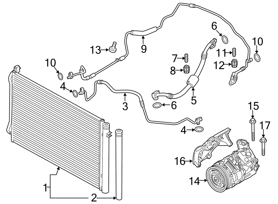 6AIR CONDITIONER & HEATER. COMPRESSOR & LINES. CONDENSER.https://images.simplepart.com/images/parts/motor/fullsize/1990130.png