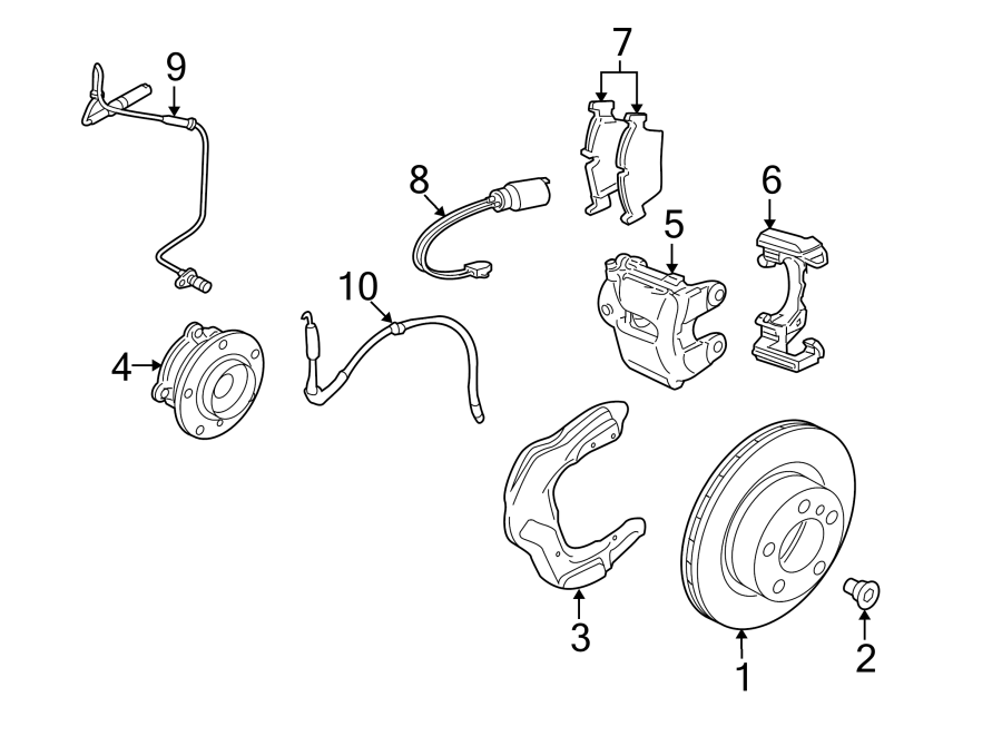 1FRONT SUSPENSION. BRAKE COMPONENTS.https://images.simplepart.com/images/parts/motor/fullsize/1990370.png