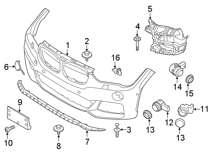 14FRONT BUMPER & GRILLE. BUMPER & COMPONENTS.https://images.simplepart.com/images/parts/motor/fullsize/1991011.png