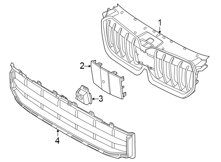 3Front bumper & grille. Grille & components.https://images.simplepart.com/images/parts/motor/fullsize/1991018.png