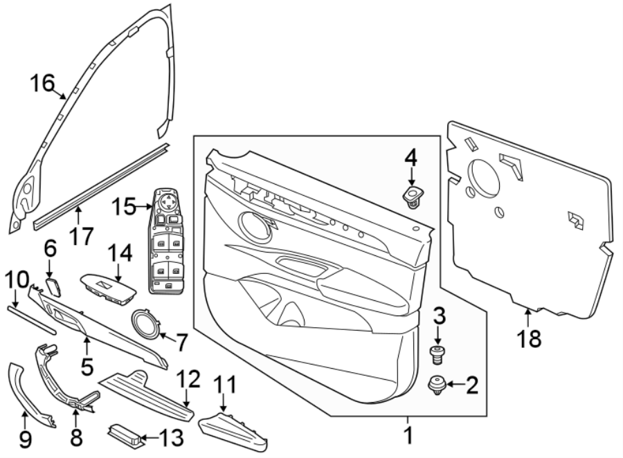 6Front door. Interior trim.https://images.simplepart.com/images/parts/motor/fullsize/1991480.png