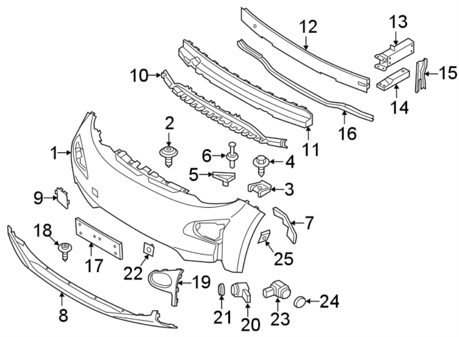 FRONT BUMPER. BUMPER & COMPONENTS.