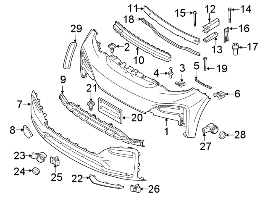 27FRONT BUMPER. BUMPER & COMPONENTS.https://images.simplepart.com/images/parts/motor/fullsize/1994008.png