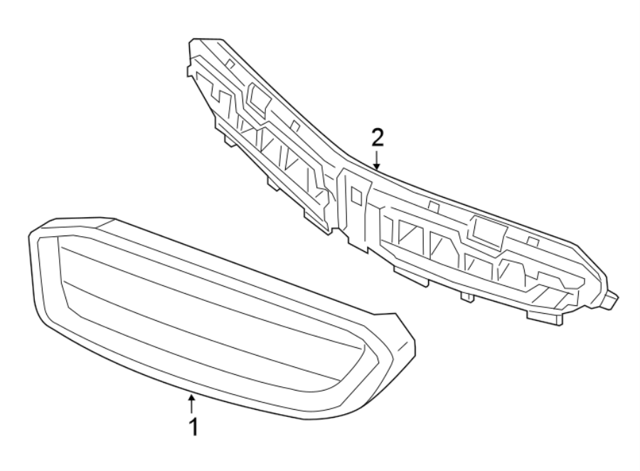 2FRONT BUMPER & GRILLE. GRILLE & COMPONENTS.https://images.simplepart.com/images/parts/motor/fullsize/1997020.png