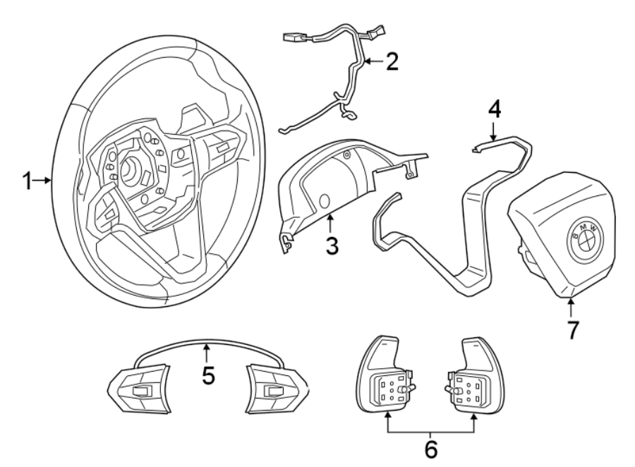 STEERING WHEEL & TRIM.