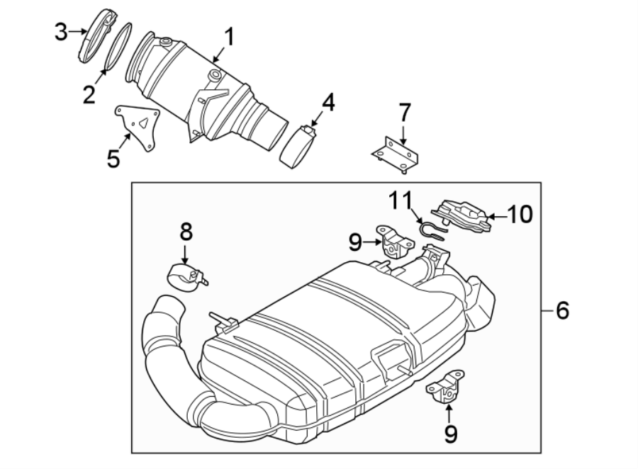 11EXHAUST SYSTEM. EXHAUST COMPONENTS.https://images.simplepart.com/images/parts/motor/fullsize/1997470.png