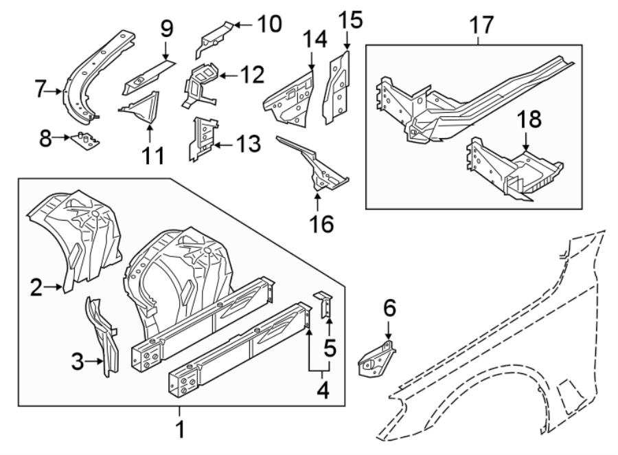 11FENDER. INNER STRUCTURE & RAILS.https://images.simplepart.com/images/parts/motor/fullsize/1999240.png