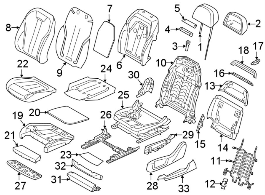 SEATS & TRACKS. PASSENGER SEAT COMPONENTS.