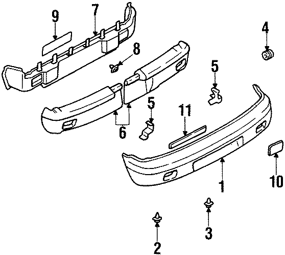 11REAR BUMPER. BUMPER & COMPONENTS.https://images.simplepart.com/images/parts/motor/fullsize/2301490.png