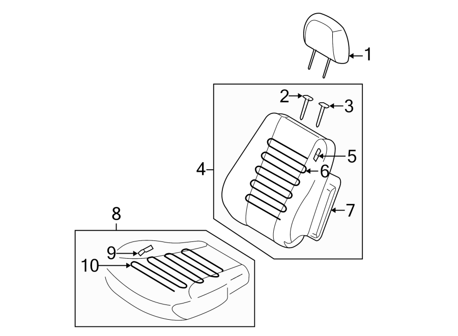 1SEATS & TRACKS. FRONT SEAT COMPONENTS.https://images.simplepart.com/images/parts/motor/fullsize/2302375.png