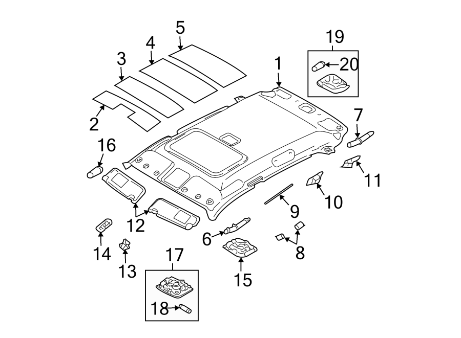 Diagram Interior trim. for your 2017 Kia Sedona   